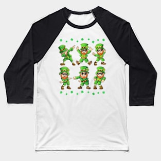 Dancing Leprechauns St Patricks Day Boys Girls Men Dabbing Baseball T-Shirt